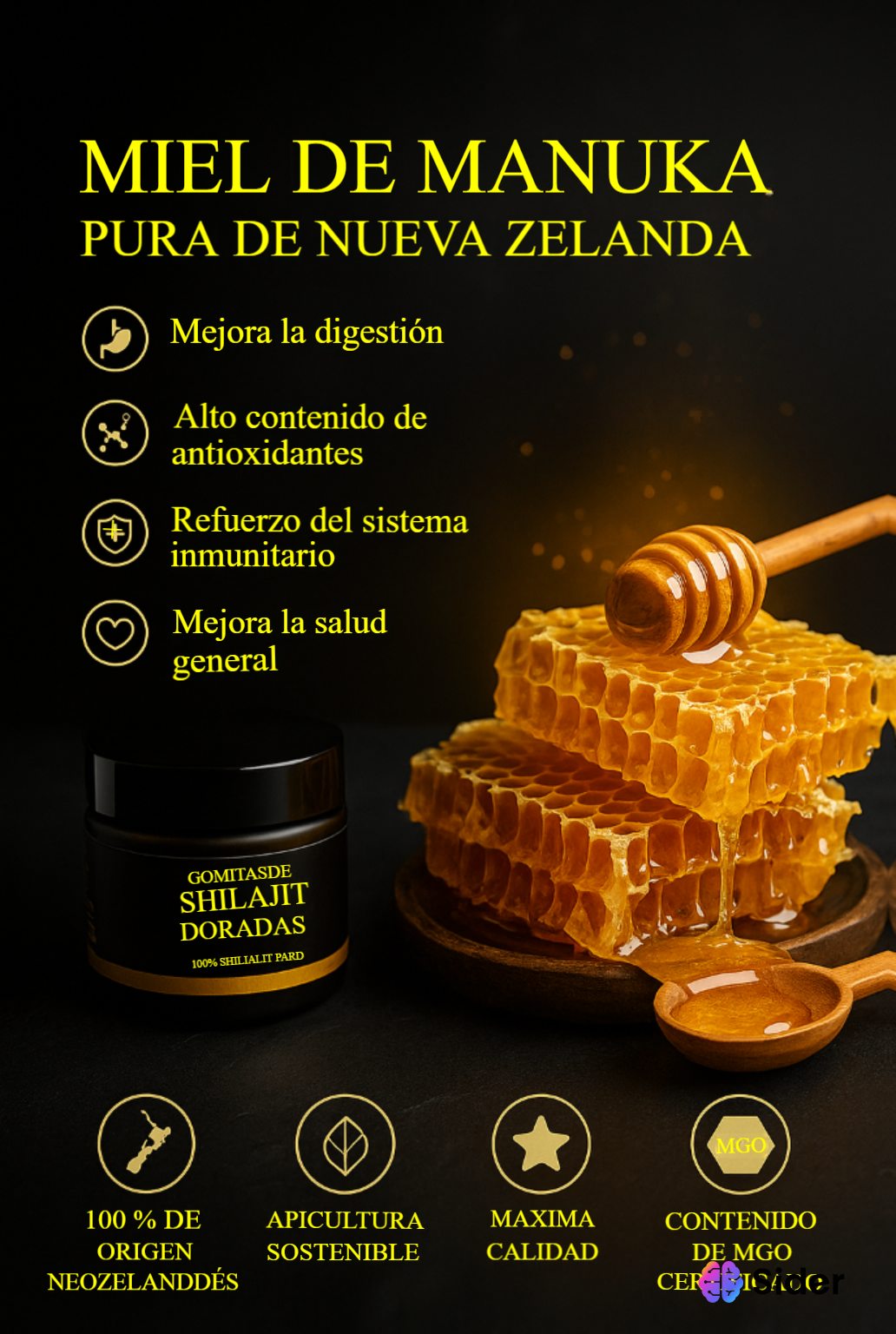 Gomitas de Shilajit puro - Salud, fuerza y bienestar